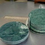 Green Marble Coasters (SET 4)