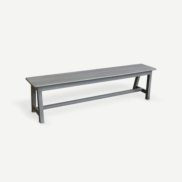 French Grey Wooden Bench