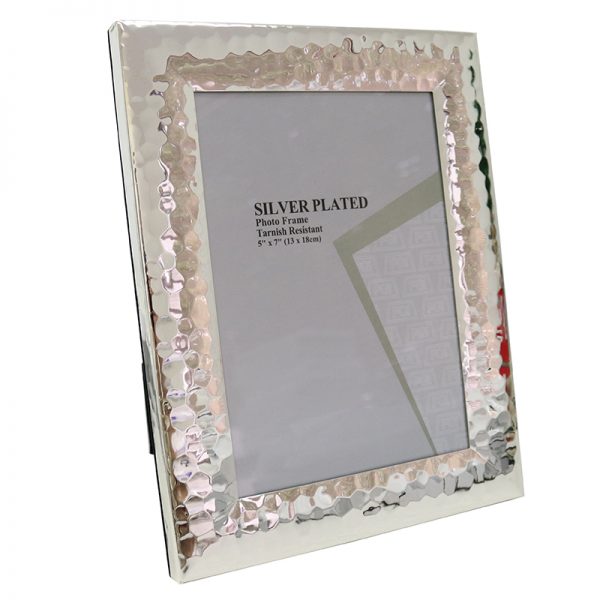 Hammered Silver Plated Frame 5x7