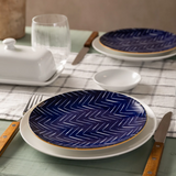 Indigo Chevron Side Plate