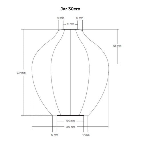 Outdoor LED Solar Lantern Jar 30cm