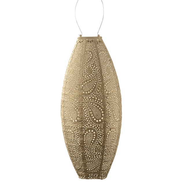 Outdoor LED Solar Lantern Long Oval 20cm