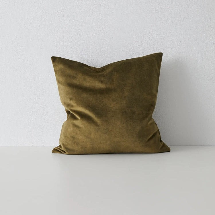 Lovely Moss Velvet Cushion