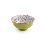 Nibble Bowl Green Geometric