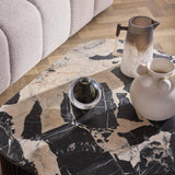 Noir Marble & Black Oak Coffee Table