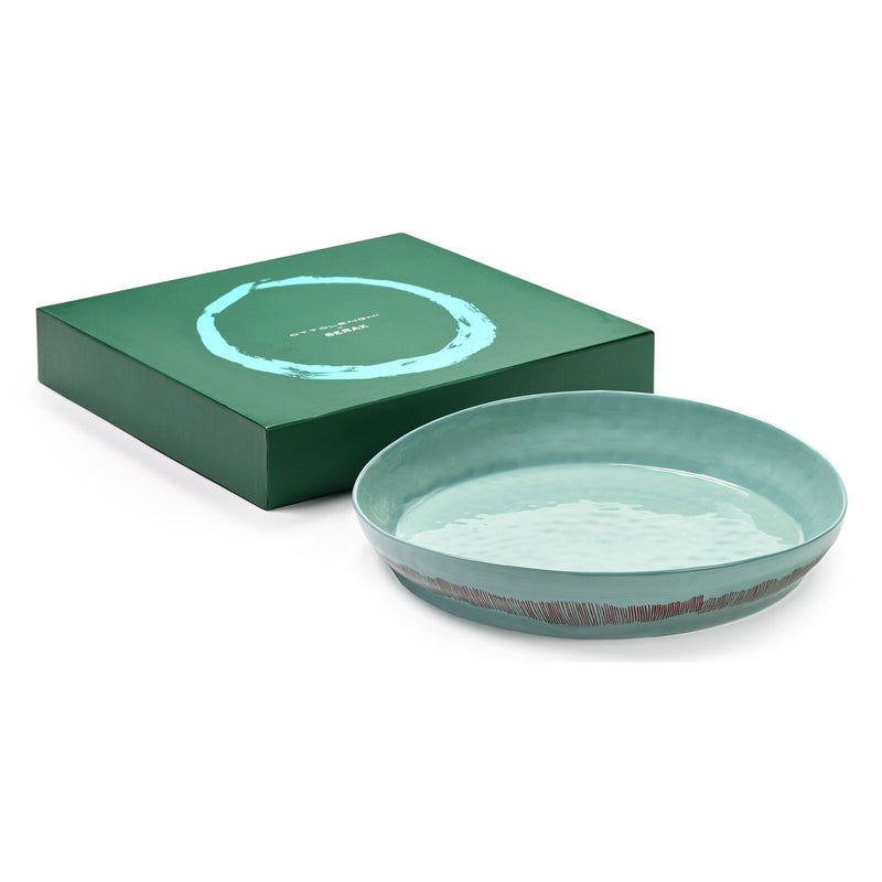 Ottolenghi Serving Bowl Azure with Red Stripes