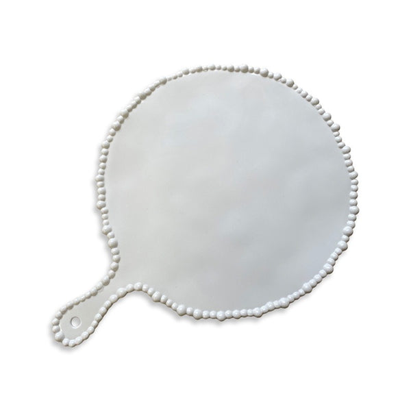 Pearl Melamine Round Platter with Handle