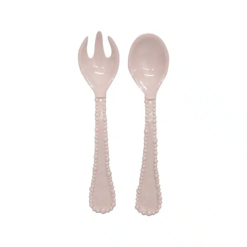 Pearl Melamine Salad Servers - Pink