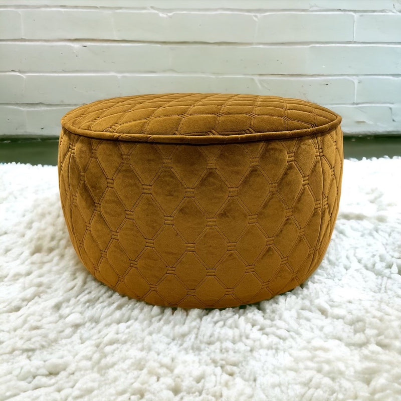 Peluche Ottoman in Quilted Lion