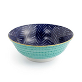 Ramen Bowl Indigo Chevron