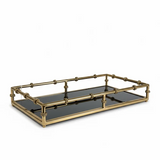 Rectangle Gold Bamboo Tray