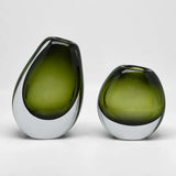 Syllene Handblown Glass Vase Green