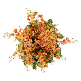 Small Dancing Orchid in Glass Pot - Orange