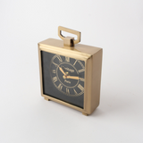 Square Antique Brass Clock
