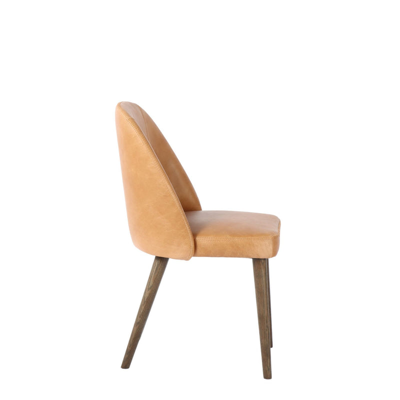 Tan Leather Dining Chair