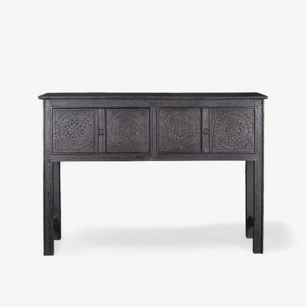 Theron Carved Wooden Console