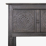 Theron Carved Wooden Console