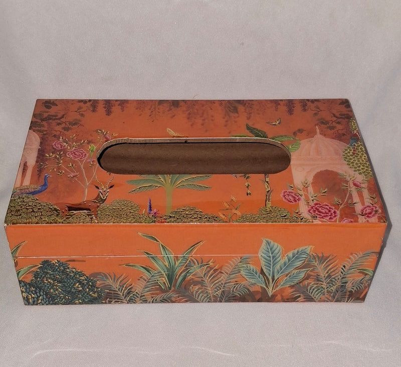 Tissue Box - Orange Jungle