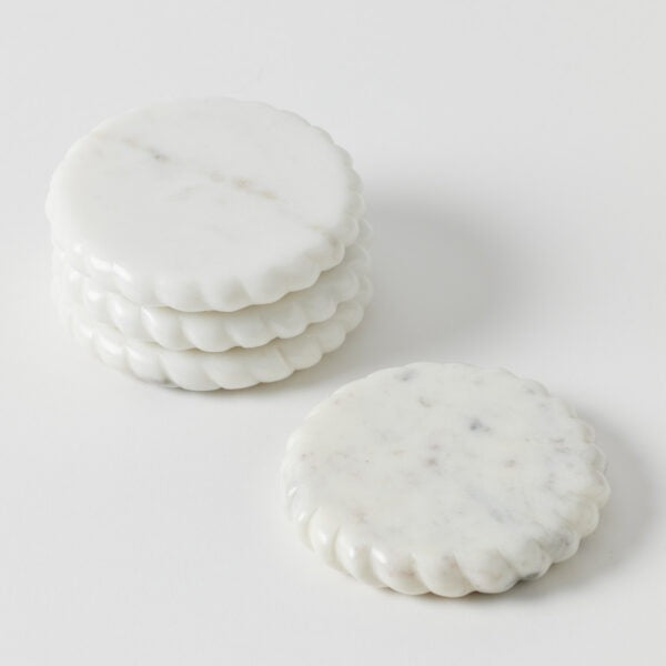 Tresser Coaster - White (set of 4)