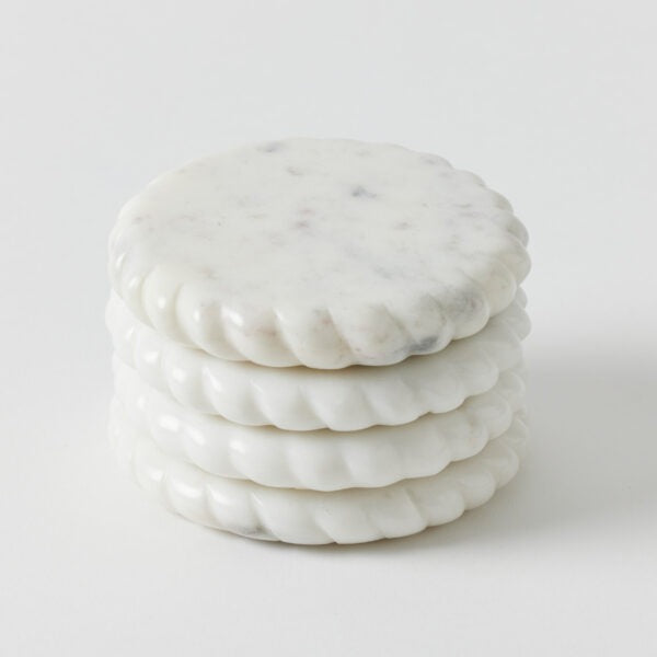 Tresser Coaster - White (set of 4)