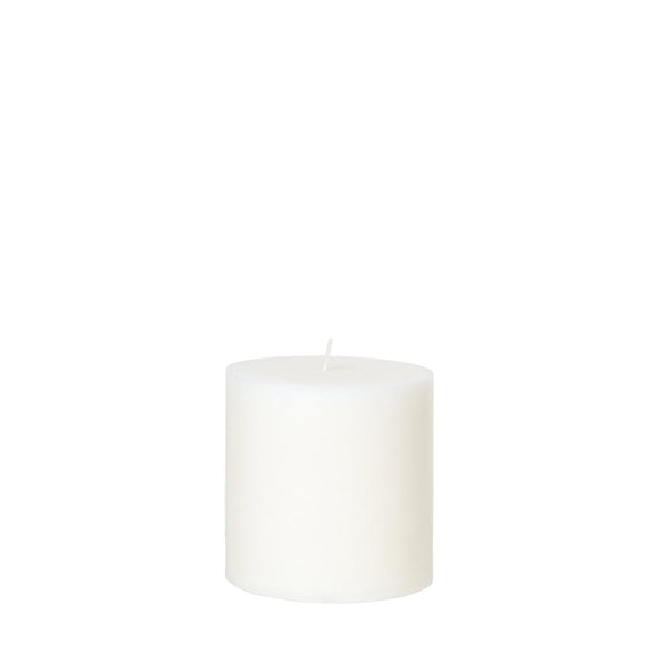 White Cylinder Candle 10cm