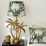 White Lotus Embroidered Lampshade