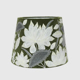 White Lotus Embroidered Lampshade