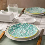 Yellow & Blue Geometric Side Plate