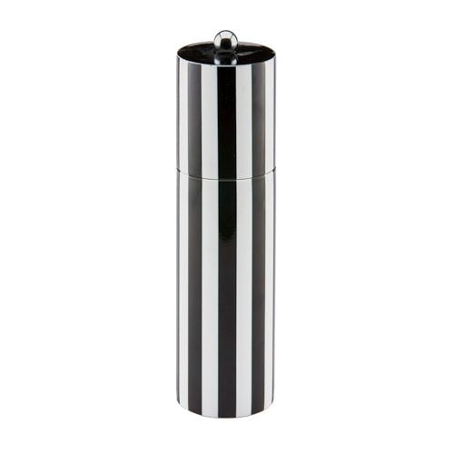 Black & White Striped Column Salt or Pepper Mill