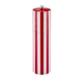 Burgandy Striped Column Salt or Pepper Mill