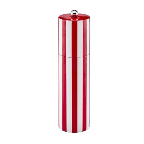 Burgandy Striped Column Salt or Pepper Mill