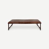 Iron & Leather Bench