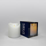 Sirius White H12.5cm LED Wax Candle