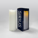 Sirius White H30cm LED Wax Candle