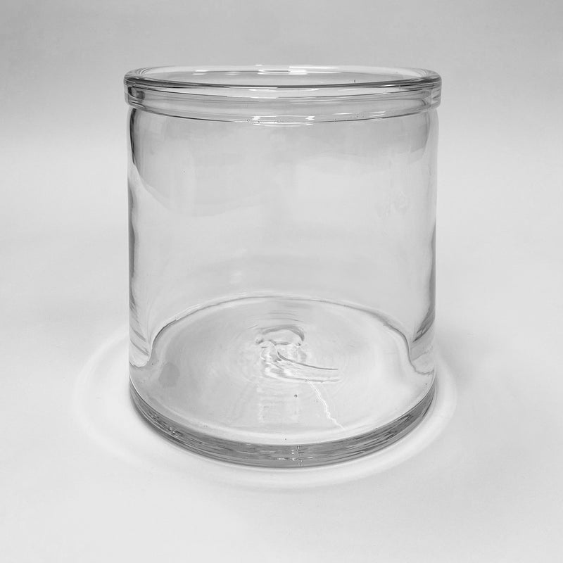 Glass Vase with Rolled Rim Large