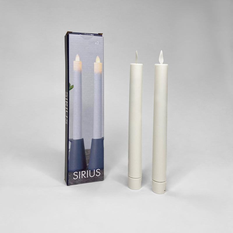Sirius White H25cm Tall Taper Candles