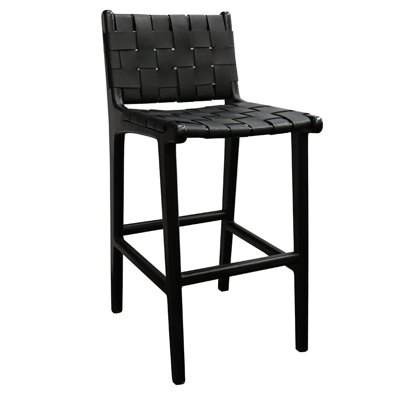 Bristol Counter Stool with Back - Black