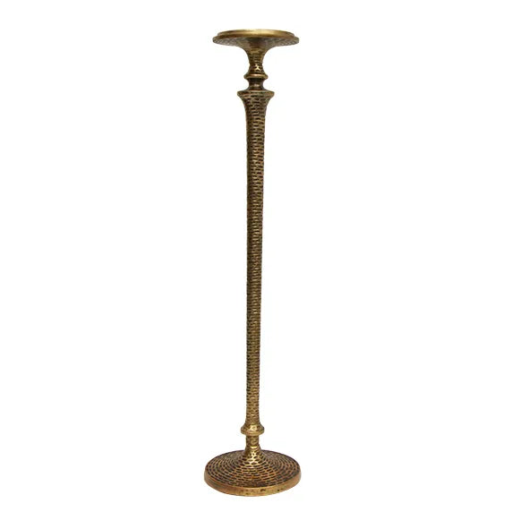 Hammered Pillar Candlestick - Tall