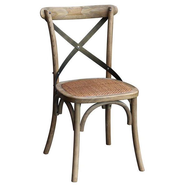 Vienna Natural Elm Chair with Cross Back