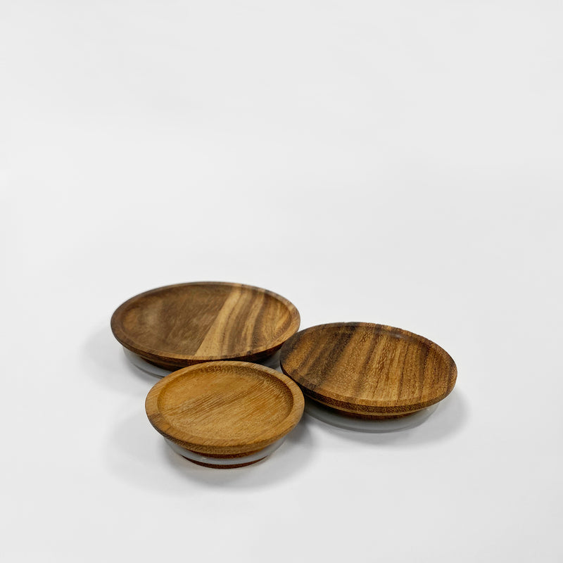 Weck Wooden Lid Lrg with Silicon Ring