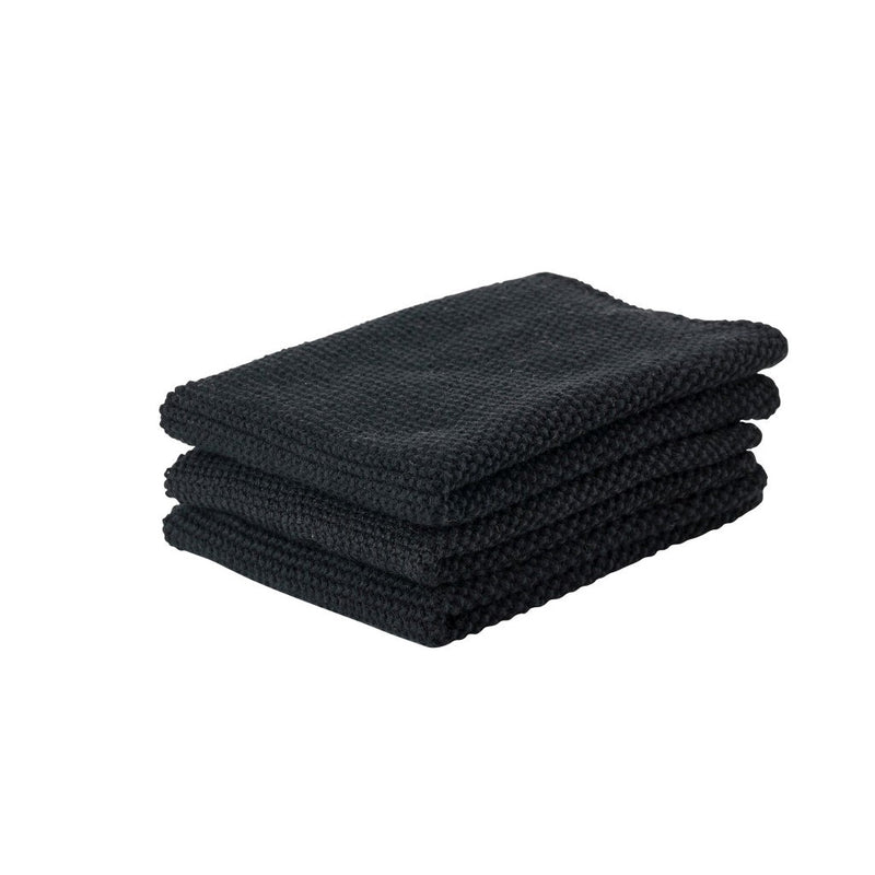 Zone Dish Cloth Black (set of 3)